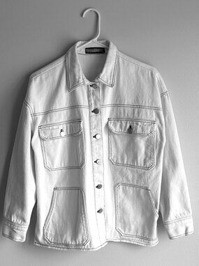 Women’s White Jean Jacket Addie